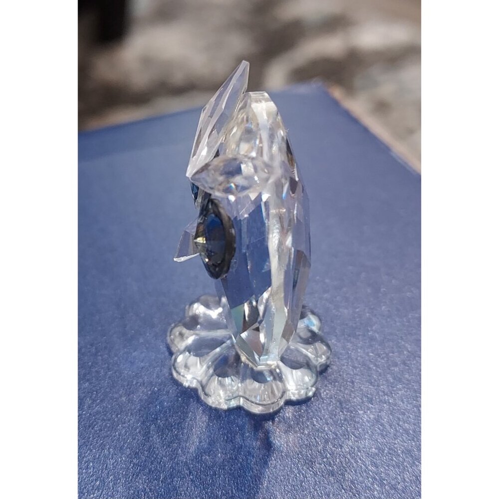 Swarovski Crystal Owls Retired Woodland Large 2" Small 1.5" Jewel Eyes Set Of 2 - Picture 15 of 15